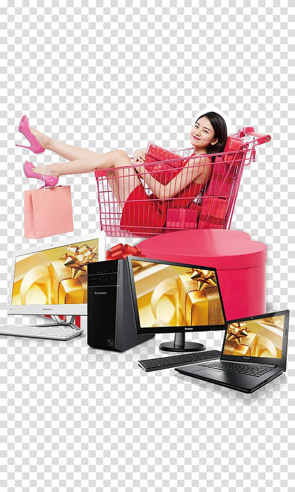 Poster Shopping cart Supermarket Consumer, Promotional elements transparent background PNG clipart