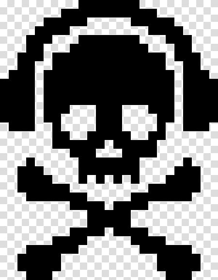 Skull and crossbones 8-bit, skull transparent background PNG clipart