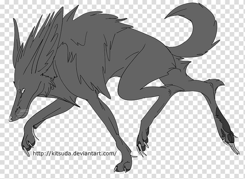 Canidae Visual arts Werewolf Sketch, dog line drawing transparent background PNG clipart