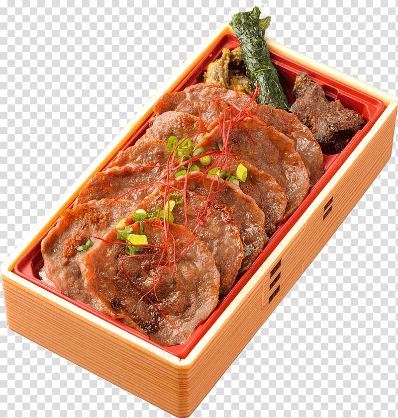Bento Cattle Ekiben Japanese Cuisine Beef tongue, meat transparent background PNG clipart