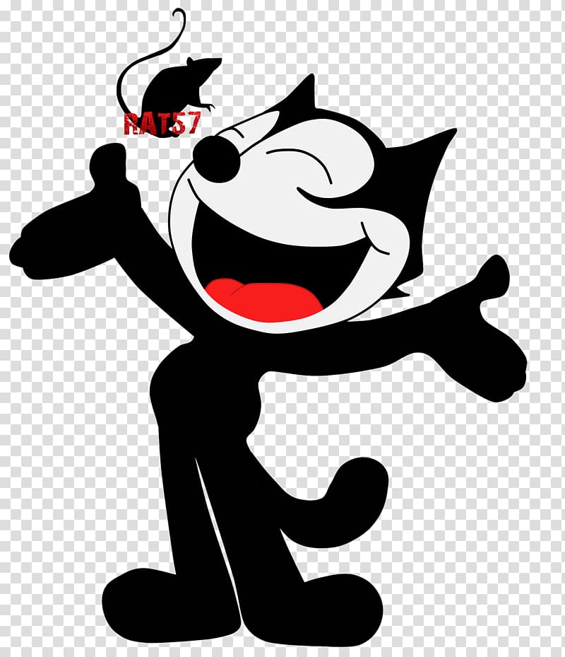 Felix the Cat Mickey Mouse Cartoon Silent film, Cat transparent background PNG clipart
