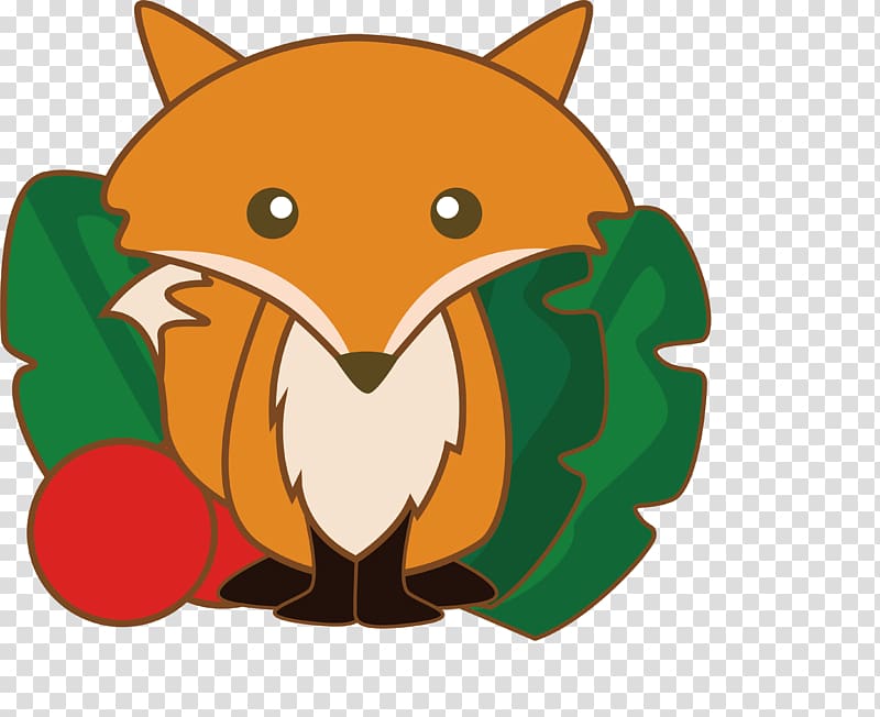 Fox, Lovely little fox transparent background PNG clipart
