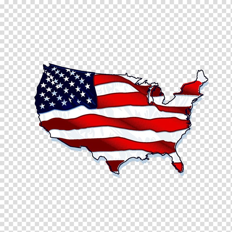 american flag map transparent background PNG clipart