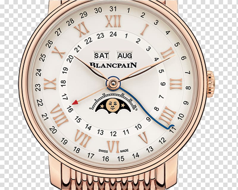 Villeret Blancpain Quantième Baselworld Complication, watch transparent background PNG clipart