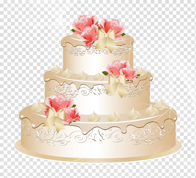 Wedding cake Wedding invitation, Three-tier wedding cake transparent background PNG clipart