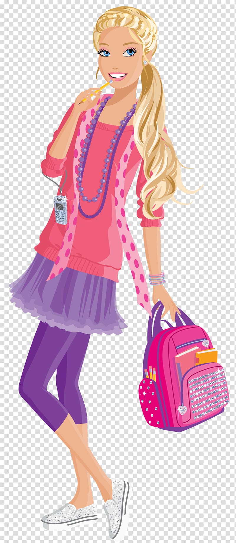 Barbie holding bag , Barbie: The Princess & the Popstar Doll , barbie transparent background PNG clipart