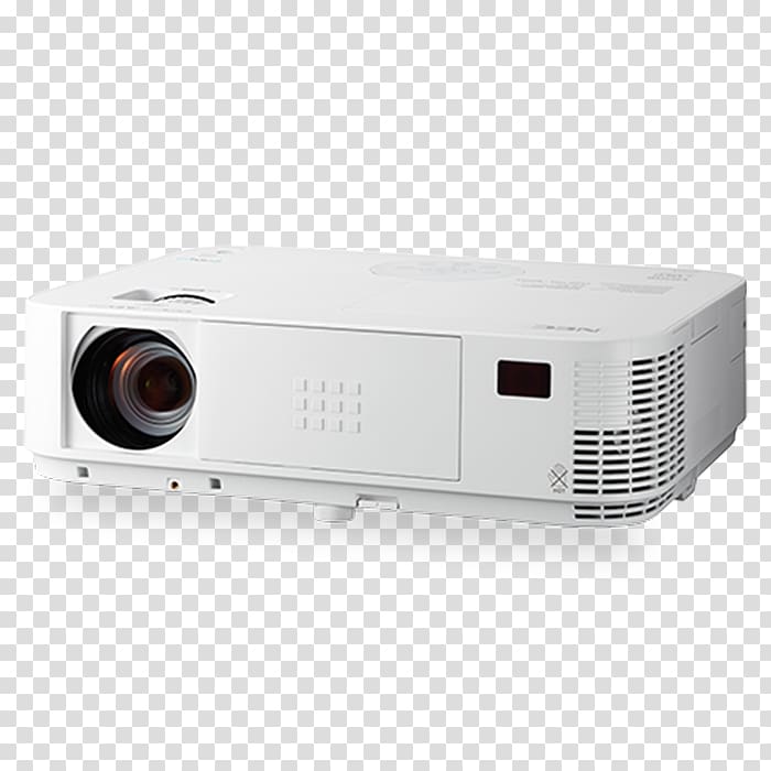 Multimedia Projectors NEC Display NP-M363W 3D Ready DLP Projector, 720p, HDTV, 16:10 NEC M363X 3600ANSI Lumens DLP XGA (1024x768) Desktop White 60003980 Digital Light Processing, Projector transparent background PNG clipart