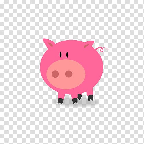 Domestic pig , Pink pig transparent background PNG clipart