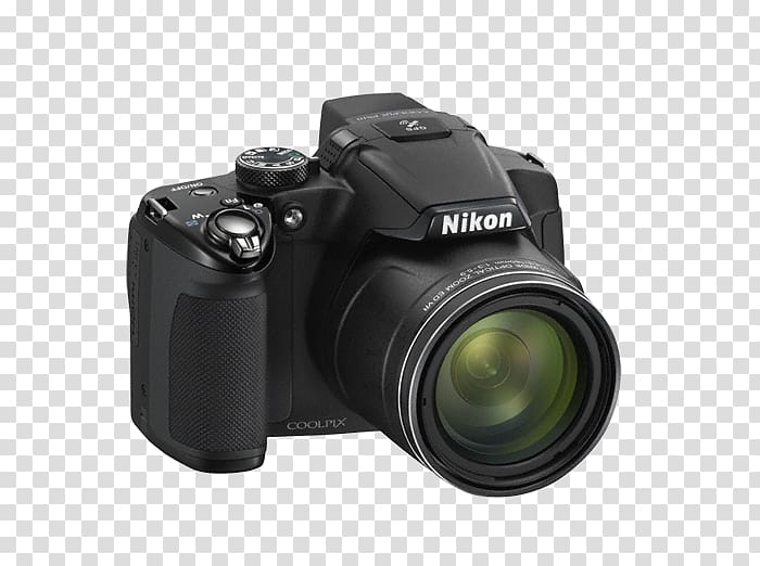 Nikon Coolpix P510 16.1 MP Digital Camera, 1080p, Black Nikon Coolpix P510 16.1 MP Compact Digital Camera, 1080p, Black Zoom lens Point-and-shoot camera, Camera transparent background PNG clipart