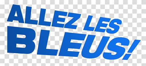 Allez Les Bleus! text, Allez Les Bleus Logo transparent background PNG clipart