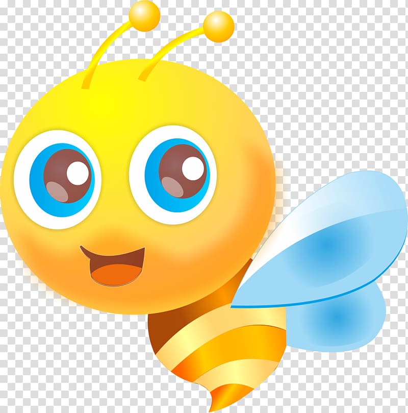 Cartoon Honey bee , Cartoon Bee transparent background PNG clipart