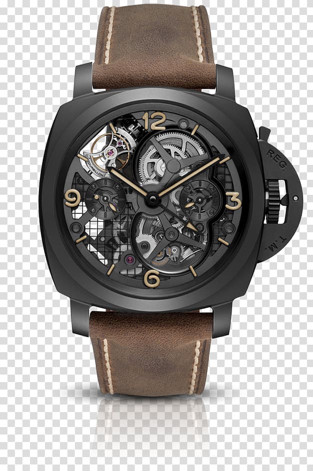 Watch Panerai Men's Luminor Marina 1950 3 Days Movement Tourbillon, watch transparent background PNG clipart