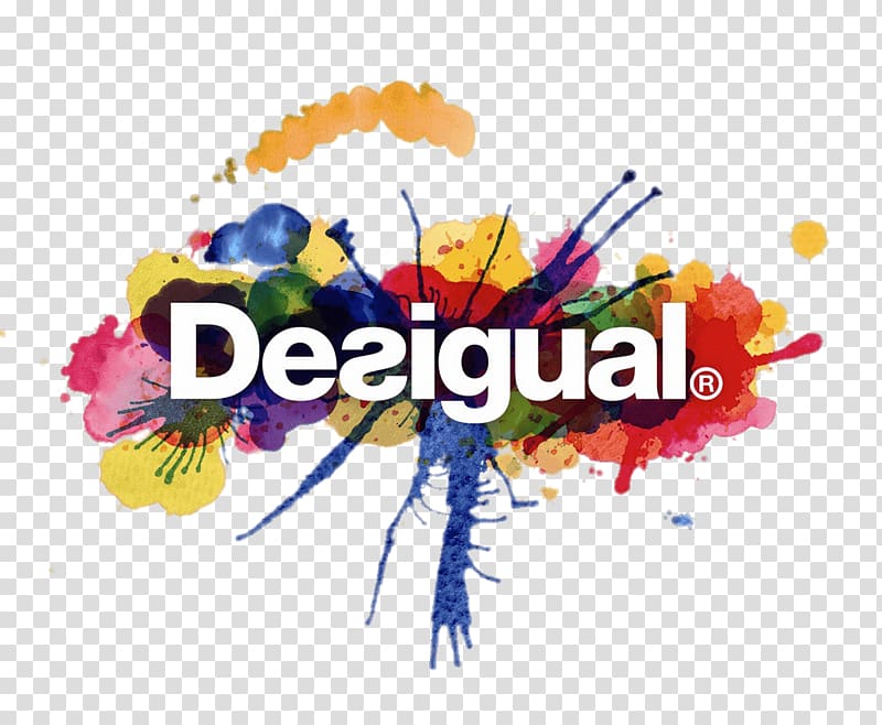 multicolored splash artwork, Desigual Color Logo transparent background PNG clipart