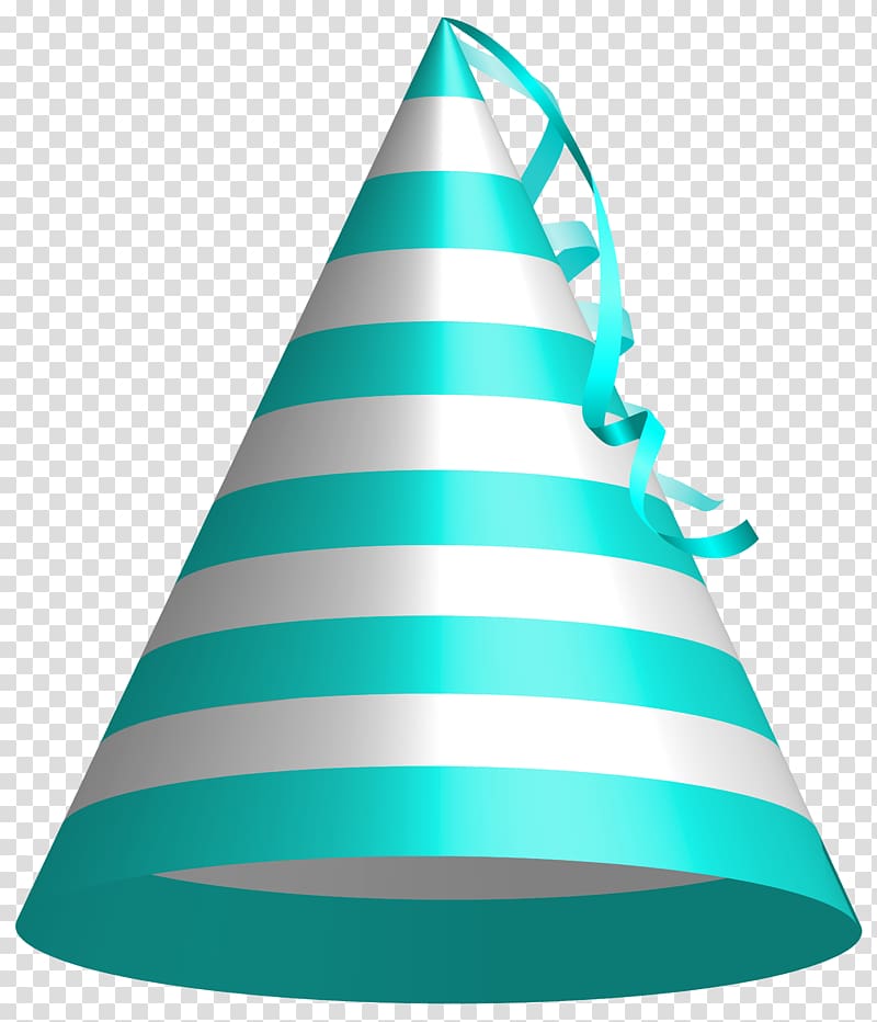 Party hat Birthday , Party Hat , white and green party hat transparent background PNG clipart