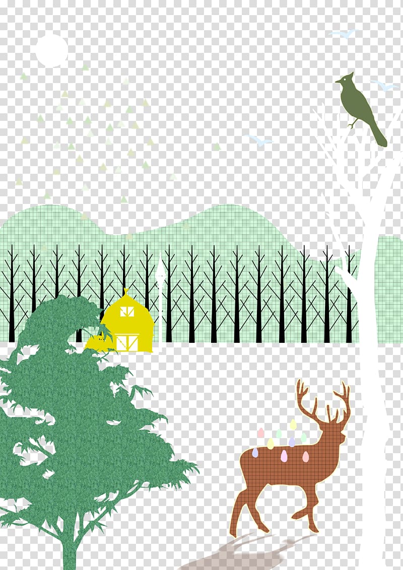 Deer Cartoon Illustration, Cartoon deer transparent background PNG clipart