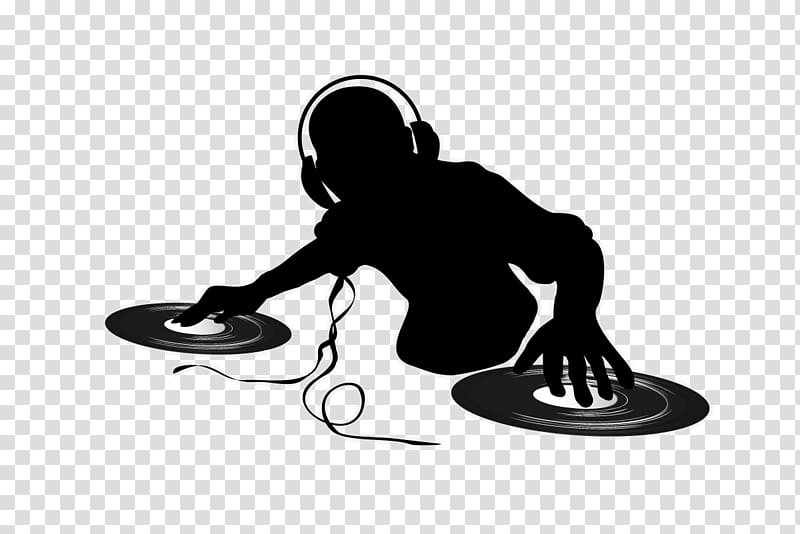 Silhouette DJ , Disc jockey Sound system Nightclub Music, dj ...