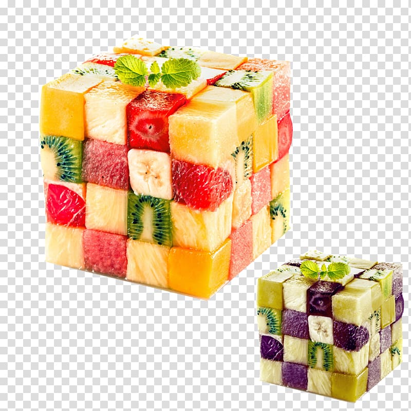 Fruit salad Berry Fruit Cube, Rubik\'s Cube transparent background PNG clipart