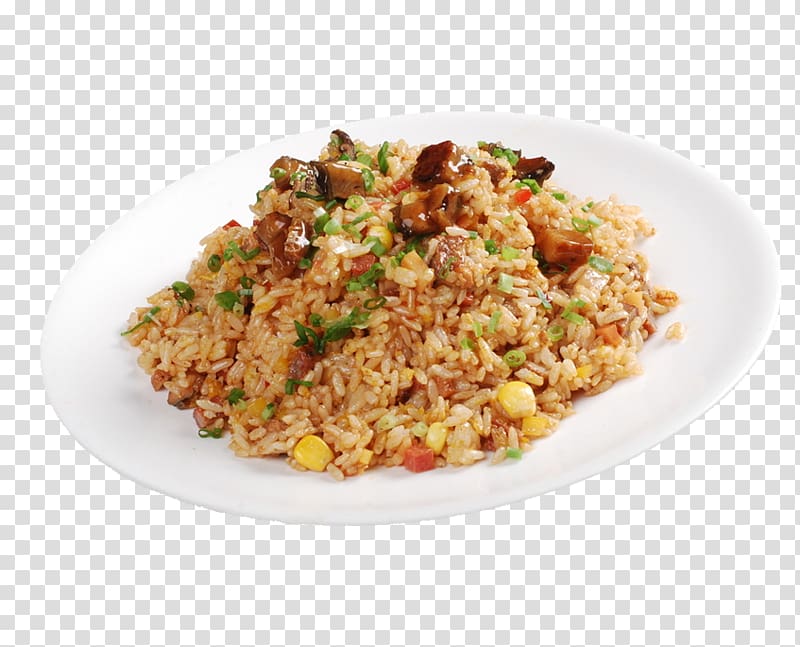 rice with meat on plate, Japanese Cuisine Fried rice Chinese cuisine Pizza XO sauce, Japanese eel fried rice transparent background PNG clipart