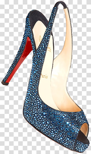 Unpaired black Christian Louboutin pointed-toe stiletto pump, Chanel ...