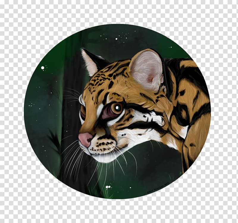 Ocelot Tiger Big cat Puma, tiger transparent background PNG clipart