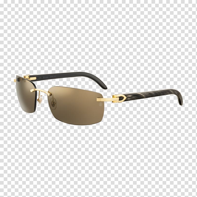 Sunglasses Cartier Ray-Ban Gold, Hornrimmed Glasses transparent background PNG clipart