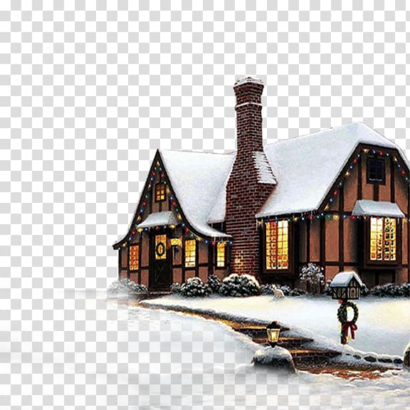 Snowfall Free Snowflake Christmas Winter House Transparent