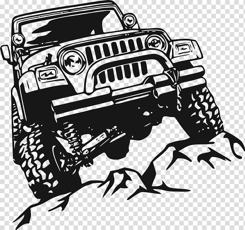 Jeep Wrangler Car Wall decal, jeep transparent background PNG clipart