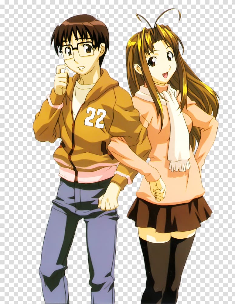 Keitaro Urashima Naru Narusegawa Love Hina Again Anime Manga, Love Hina transparent background PNG clipart