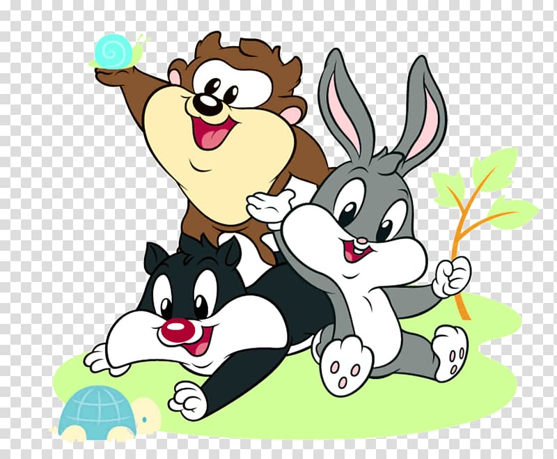 baby Looney Tunes Taz, Bugs Bunny, and Sylvester illustration, Tweety Tasmanian Devil Bugs Bunny Daffy Duck Sylvester, Looney Tunes transparent background PNG clipart