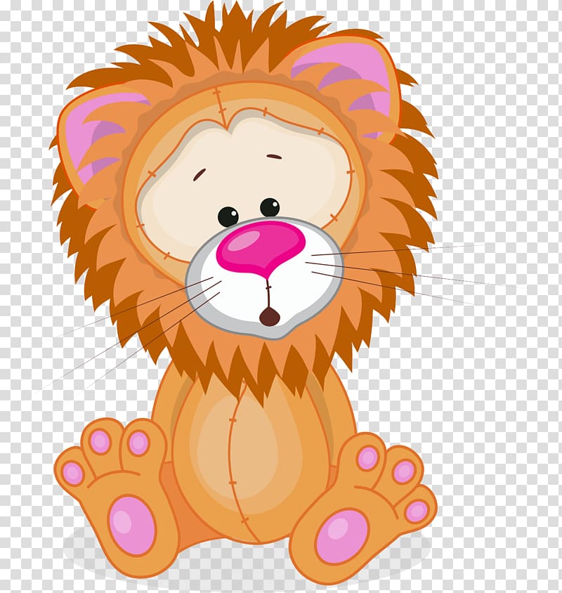 brown lion illustration, Lion Illustration, cartoon lion transparent background PNG clipart