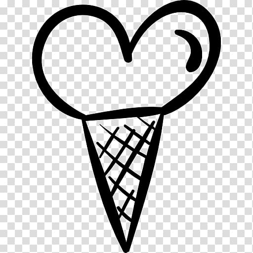Ice Cream Cones Gelato , hand drawn love transparent background PNG clipart