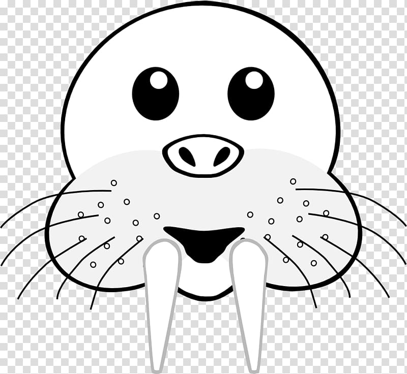 walrus face clip art