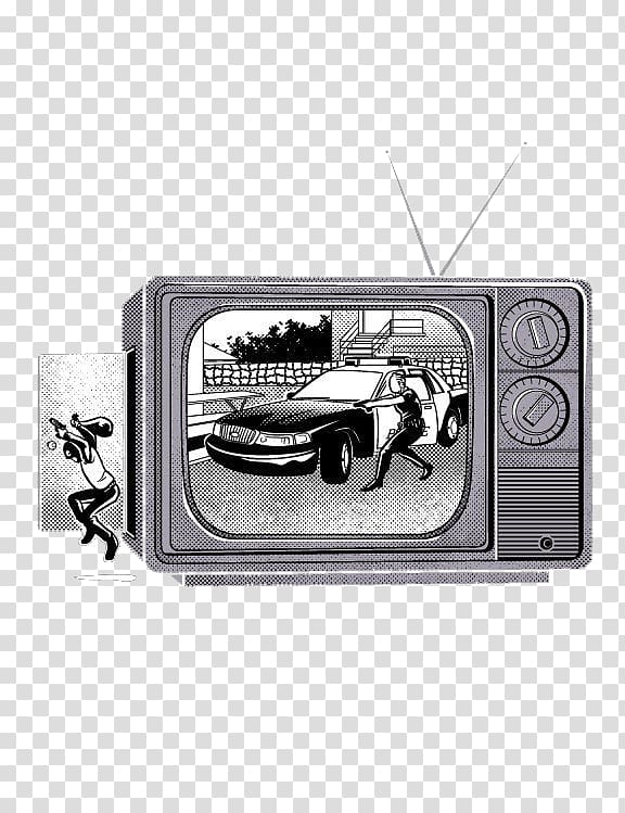 Long-sleeved T-shirt Hoodie Designer, Gray old TV illustration transparent background PNG clipart