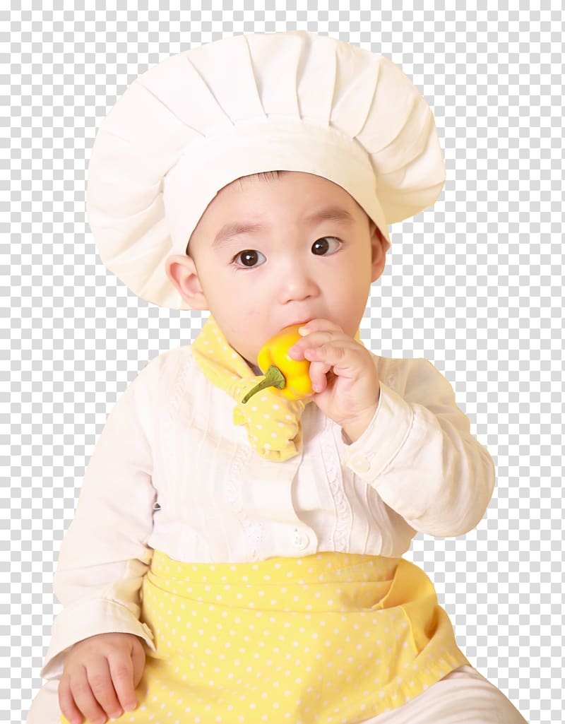Cooking Kitchen, Little Cute Child in Costume of Cook transparent background PNG clipart