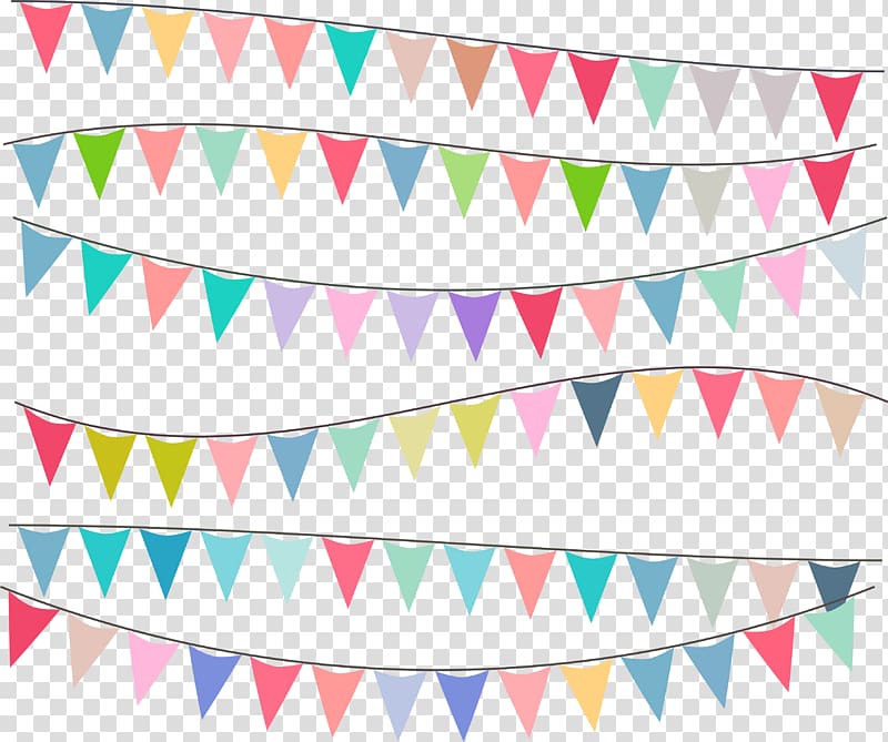 multicolored buntings , Flag Euclidean Adobe Illustrator, Party decorating triangle flag transparent background PNG clipart