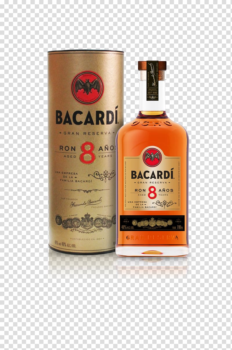 Rum Bacardi 8 Rhum agricole Whiskey, bacardi transparent background PNG clipart