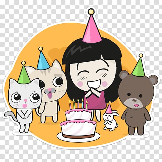 Cat Birthday Party hat Renri Rat, Cat transparent background PNG clipart