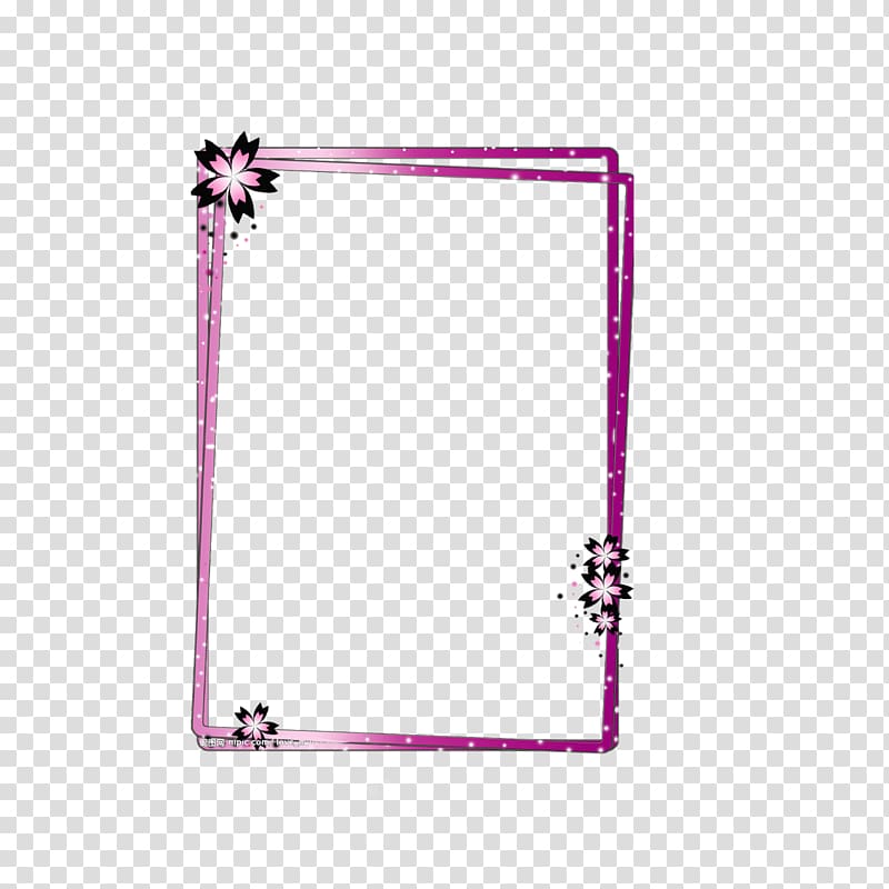 pink and black frame, , Purple Border transparent background PNG clipart