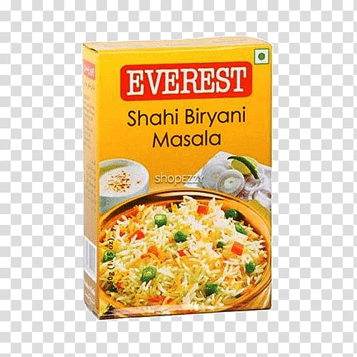 Biryani Chicken tikka masala Tandoori chicken Pav bhaji, Everest Spices transparent background PNG clipart