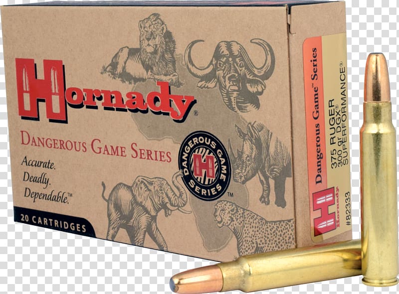 Ammunition Bullet .375 Ruger Hornady .375 H&H Magnum, ammunition transparent background PNG clipart