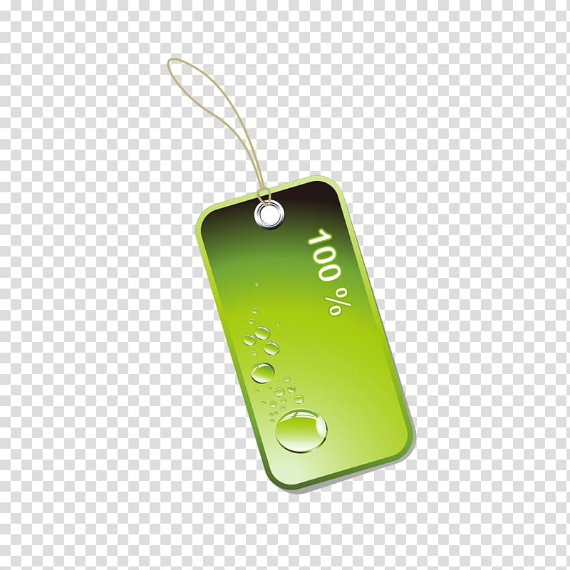 Mobile Phone Accessories Portable media player Rectangle, Green tag creatives transparent background PNG clipart