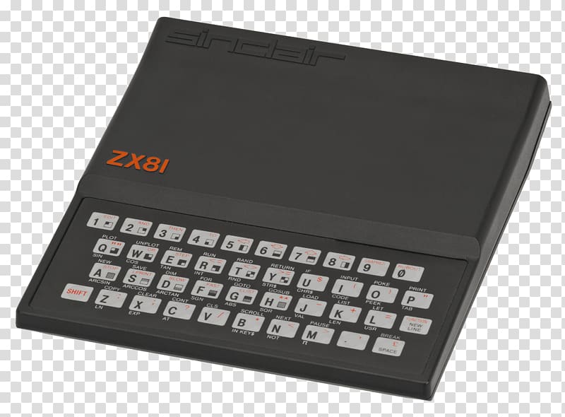 black ZX81 keyboard, Sx 81 Computer transparent background PNG clipart