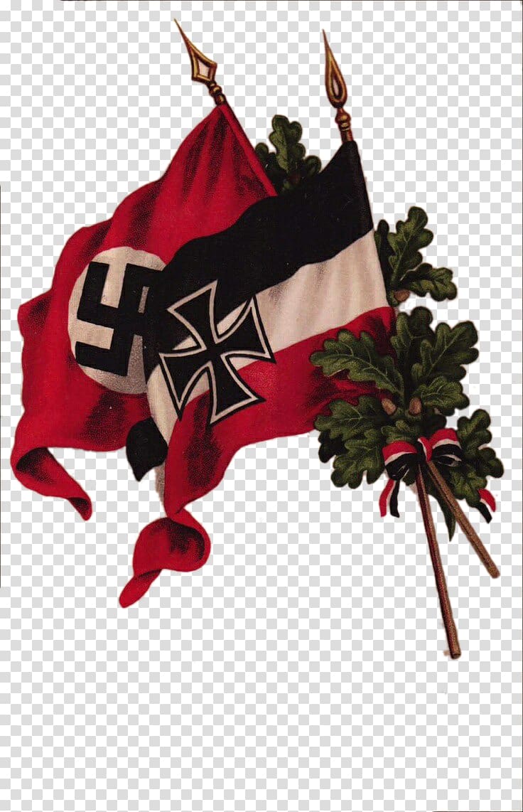 Swastika flags illustration, Nazi Germany Second World War Nazism Nazi Party, Nazi flag transparent background PNG clipart