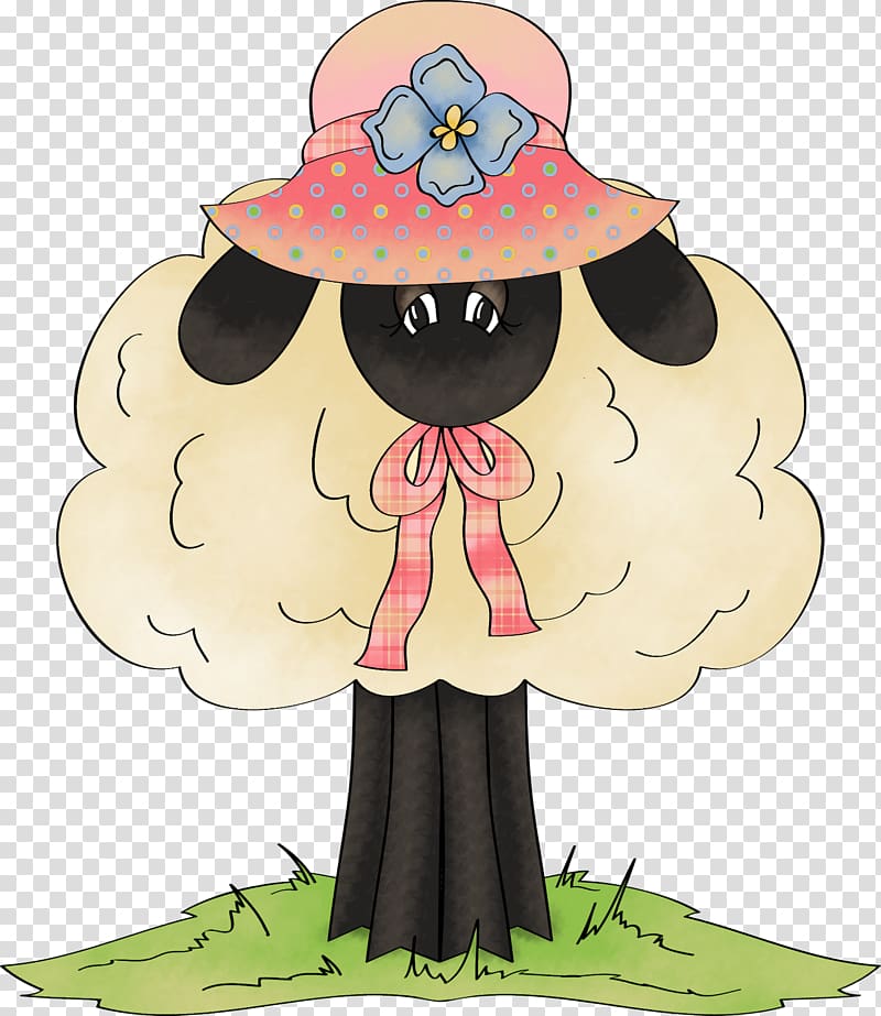 , lovely sheep transparent background PNG clipart