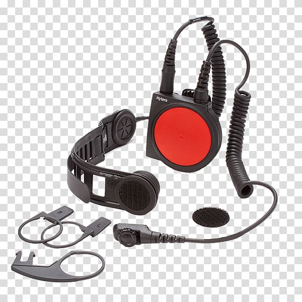 Headphones Headset Bone conduction Accessoire Hytera, wearing a headset transparent background PNG clipart