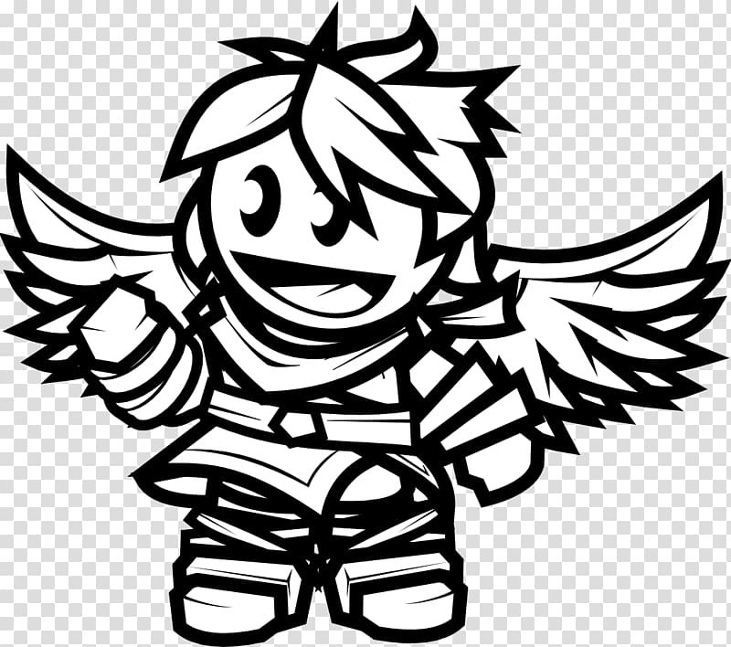 Kid Icarus: Of Myths and Monsters Kid Icarus: Uprising Black and white Super Smash Bros. Brawl, medusa kid icarus transparent background PNG clipart