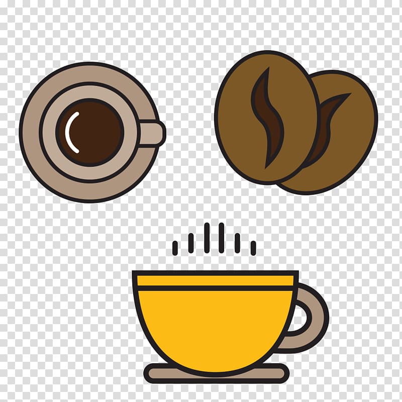 Coffee cup Cafe Cartoon, Creative Cartoon Coffee transparent background PNG clipart