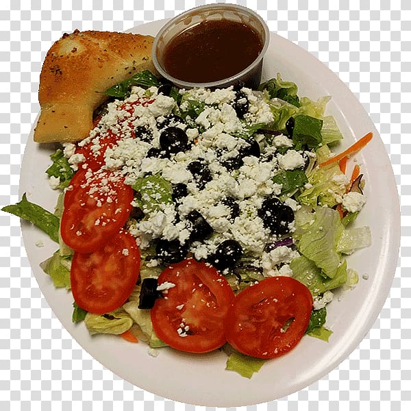 Greek salad Hors d\'oeuvre Vegetarian cuisine Garlic knot, greek salad transparent background PNG clipart