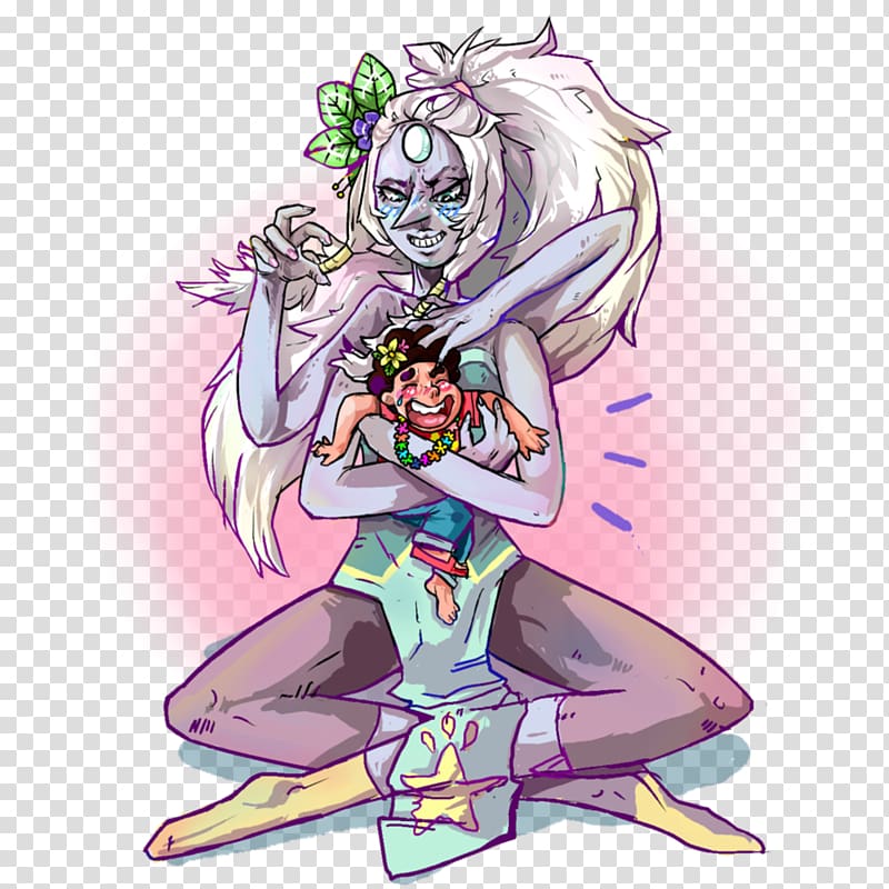 Giant Woman Tickling YouTube Art Amethyst, pastel flowers transparent background PNG clipart