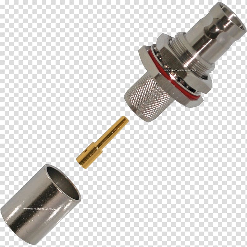 TNC connector Crimp BNC connector Electrical connector RF connector, others transparent background PNG clipart
